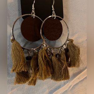 Beautiful brown and green earrings